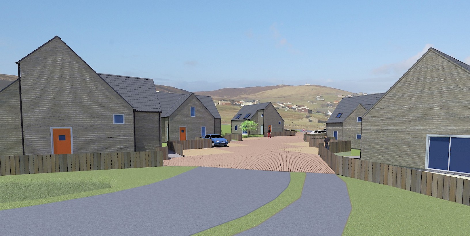 Imagine of Hjaltland Housing scheme at Hearthery Park, Gulberwick