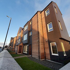 DITT hand over keys to Hjaltland Housing Association Limited. (HHA) for 27 high quality one bedroom flats at King Harald Street, Lerwick